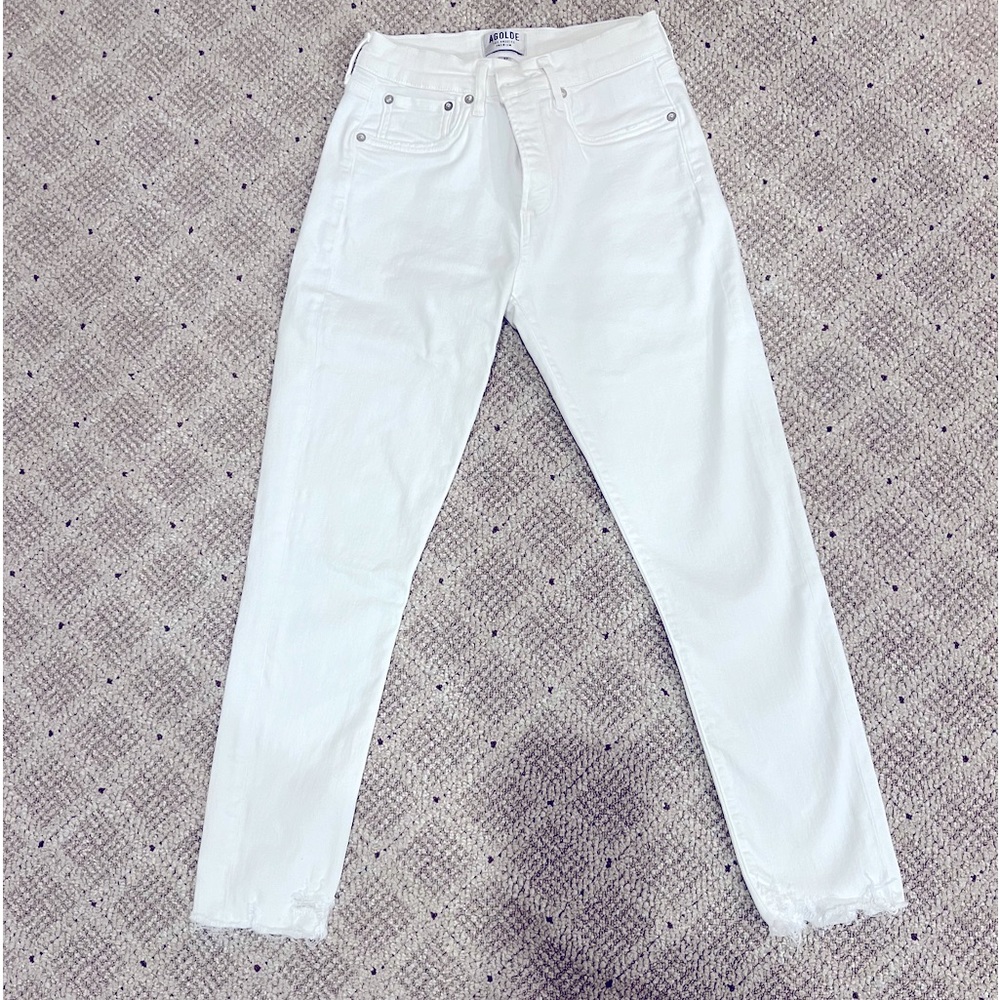 AGOLDE white jeans